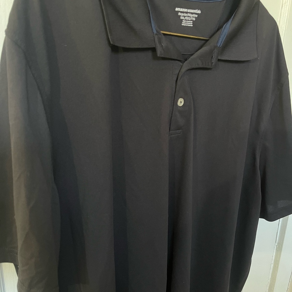 Amazon Essentials Men’s 2XL Black Regular-Fit Quick-Dry Golf Polo – EUC - Picture 5 of 8